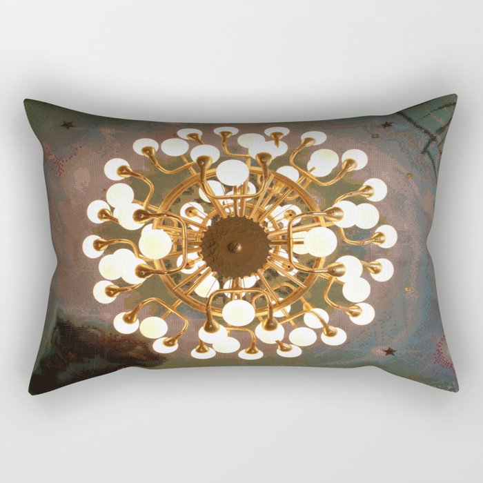 The gold chandelier Rectangular Pillow