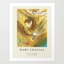 Vintage poster-Marc Chagall-The Angel of Judgement. Art Print