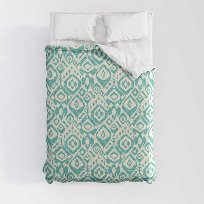 lezat turquoise Duvet Cover