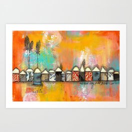 one fine day at the bach Art Print