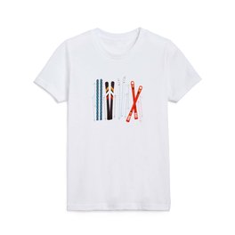 Retro Ski Illustration Kids T Shirt