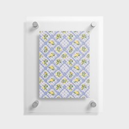 Mediterranean lemons and blue tiles - Bloomartgallery Floating Acrylic Print