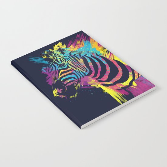 Zebra Splatters Colorful Animals Notebook