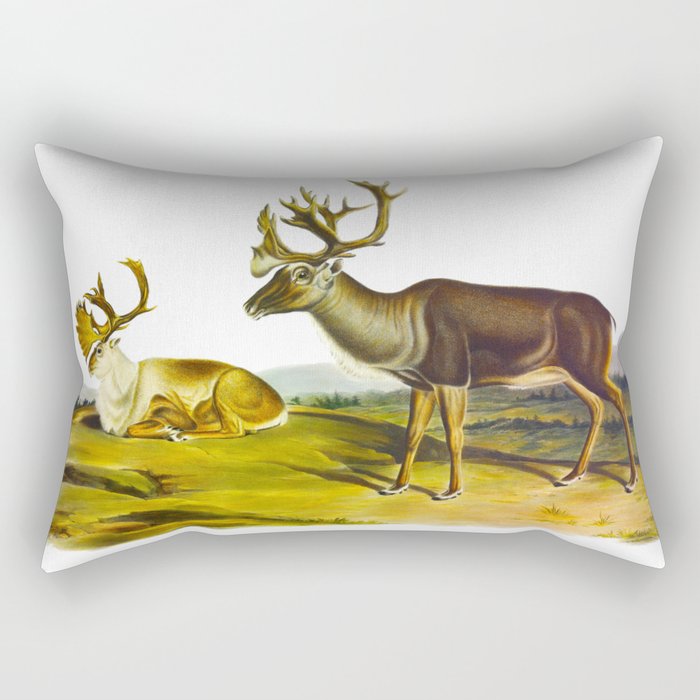 Caribou, or American Reindeer Rectangular Pillow