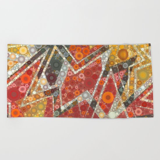 Terracotta Bubbles Beach Towel