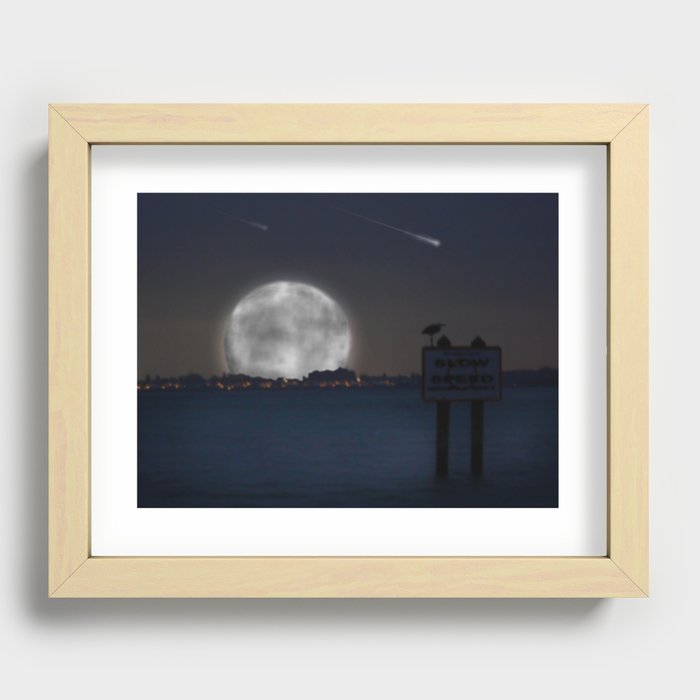 Lunar Tide Recessed Framed Print