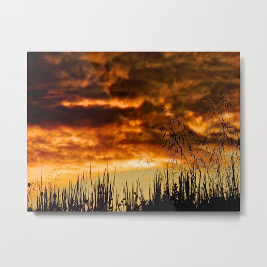 When Storm & Sunset Meet Metal Print