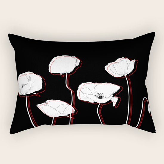 Poppies Rectangular Pillow