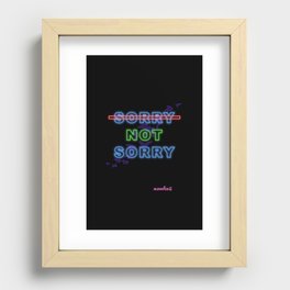 Sorry Not Sorry Recessed Framed Print