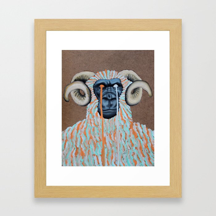 Gorilla Sweater Framed Art Print