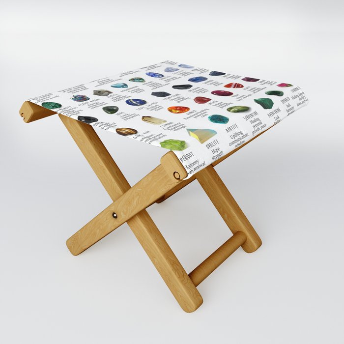 crystals gemstones identification Folding Stool