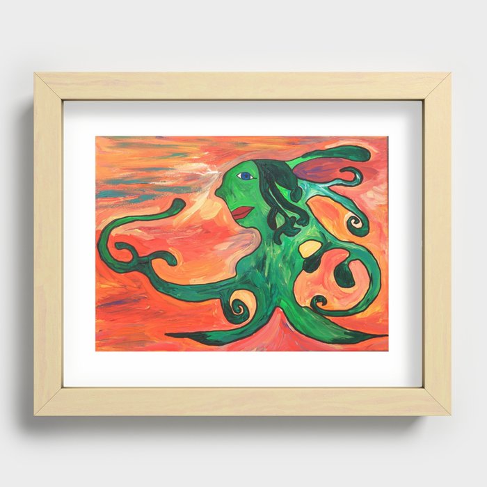 Moss Woman, Groundless Recessed Framed Print