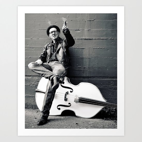 Rebel on bass Art Print