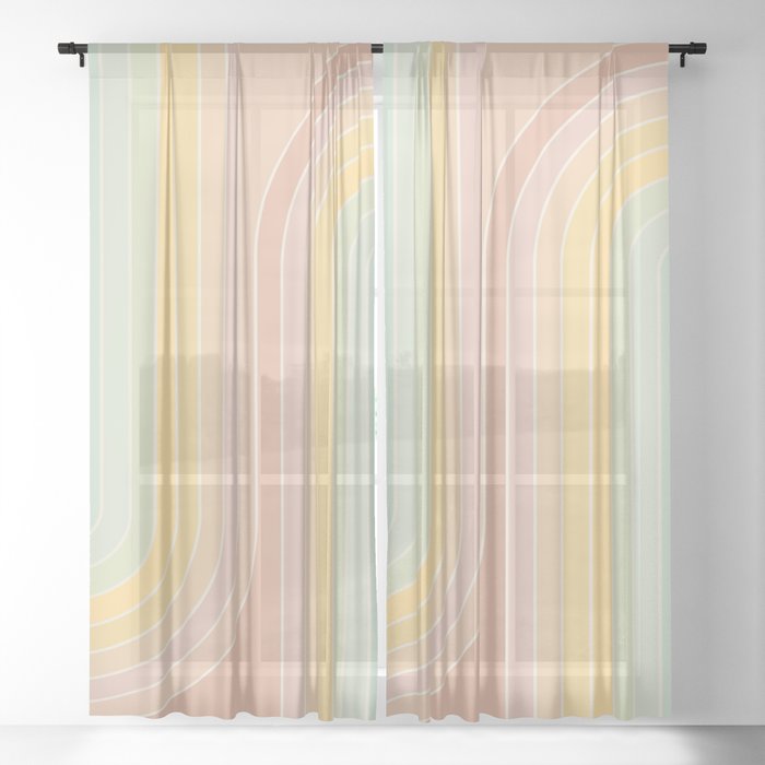 Gradient Curvature II Sheer Curtain