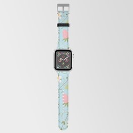 Strawberry Patch Pink and Blue Apple Watch Band