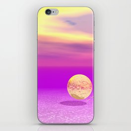Adrift, Abstract Gold Violet Ocean iPhone Skin