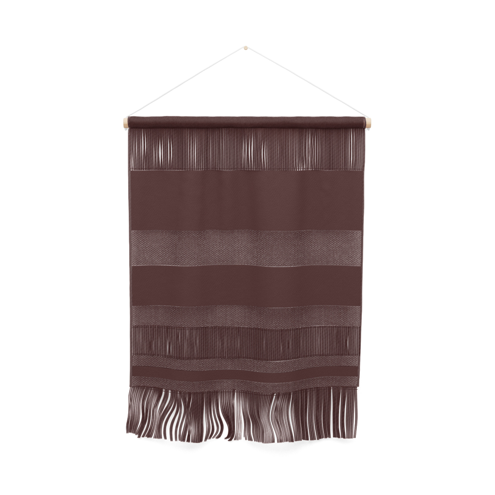 Dark Sienna Brown Wall Hanging by solidcolors