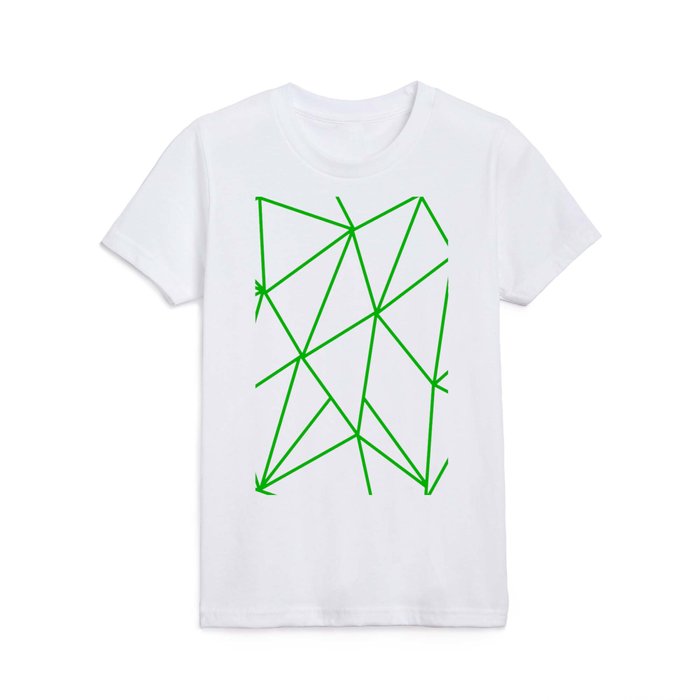 ABSTRACT DESIGN (GREEN-WHITE) Kids T Shirt