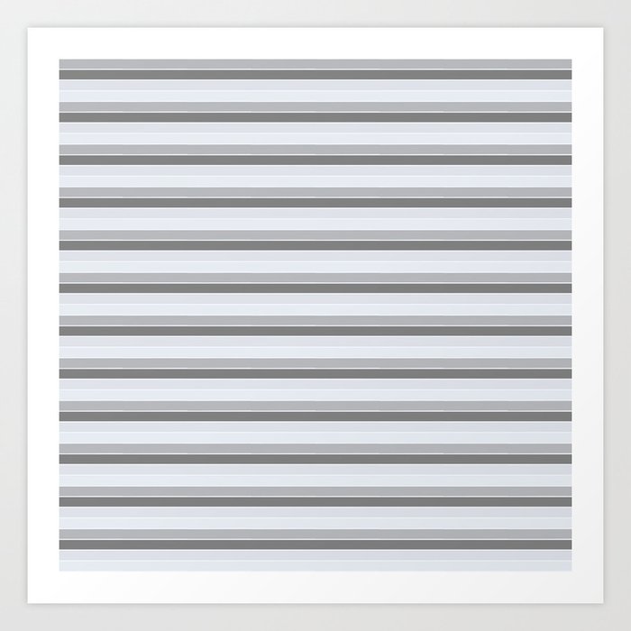 Gray stripes Art Print