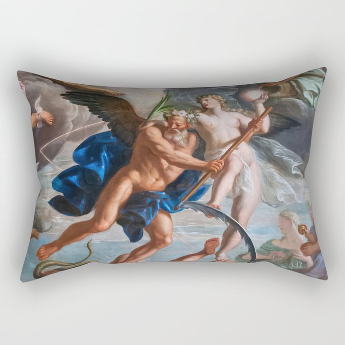 Ceiling Painting Greek Gods Goddess Chatsworth House  Rectangular Pillow