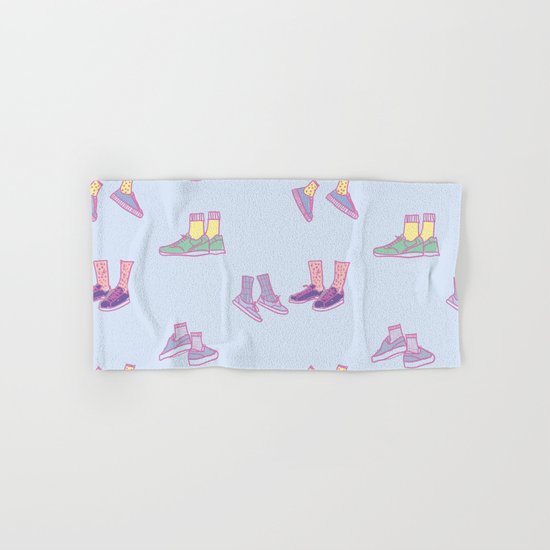 Pastel Walking Sneakers Hand & Bath Towel