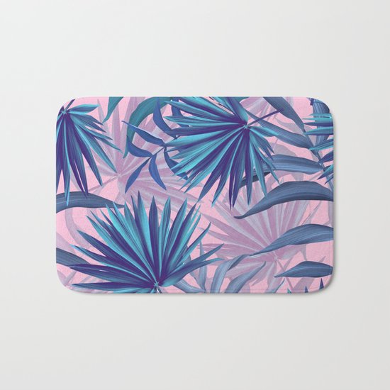pink tropic Bath Mat