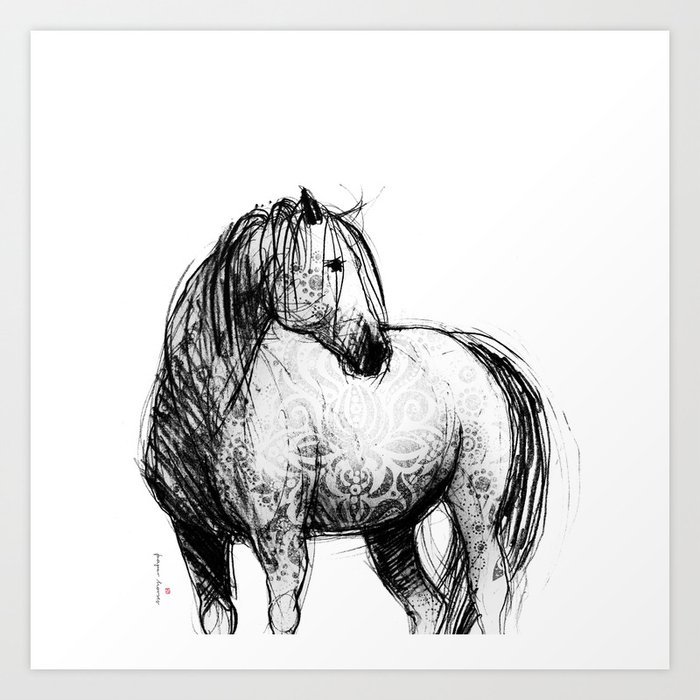 Wild Horse (Mustang II) Art Print