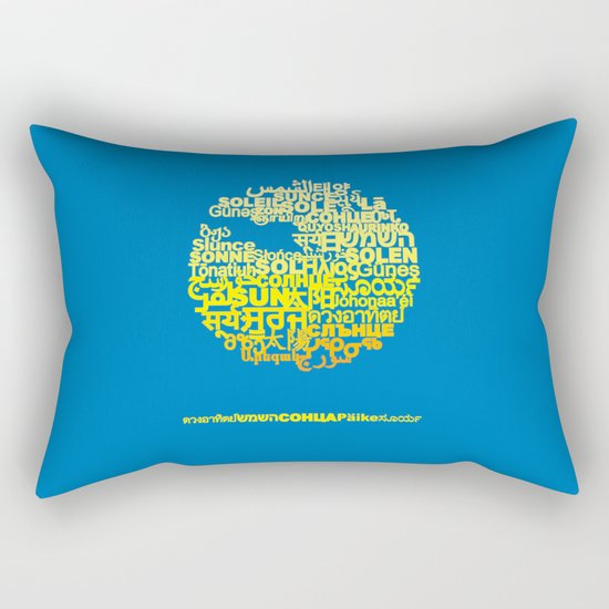 Sun in Different Languages Rectangular Pillow