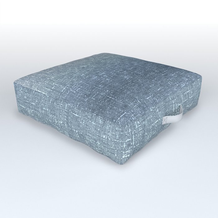 faded shibori blue architectural glass texture look Outdoor Floor Cushion