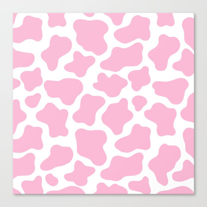 Neon Pink Cow Print Art Print by Simple Decor