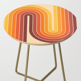 70s Retro Vintage Style Geometric Design 371 Autumn Side Table