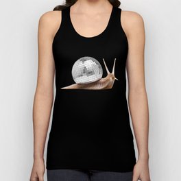 DISCO SNAIL Tank Top | Snail, Minimal, Popart, Illustration, Curated, Collage, Color, Graphicdesign, Girly, Pastel 