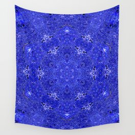 Mandala Blue Wall Tapestry | Intricate, Sunnywindowdesigns, Subtle, Symmetrical, Crystals, Blue, Crystalline, Graphicdesign, Sunnywindows, Digital 