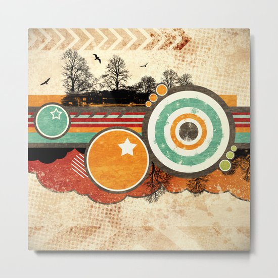 Retro Mash Up. Metal Print
