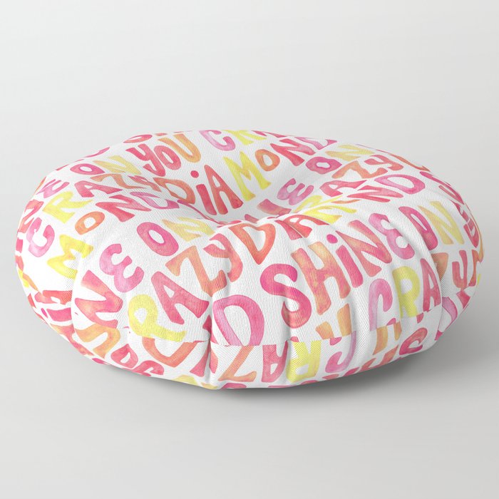 Shine On Your Crazy Diamond – Pink & Melon Palette Floor Pillow