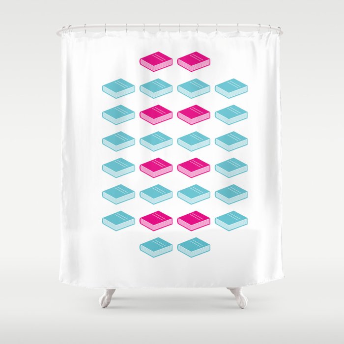 Book Infographics Shower Curtain