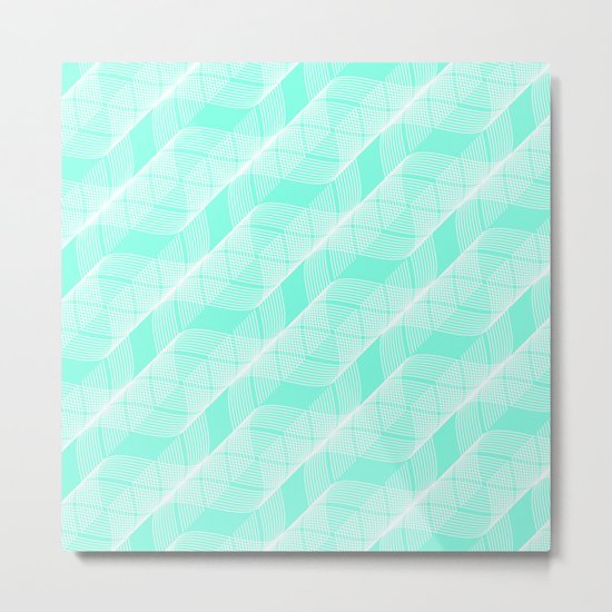 Green Mint Helix Metal Print
