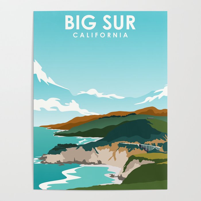 Big Sur Travel Poster California Poster