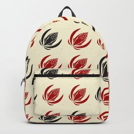 Bloom Pattern - Red & Cream Backpack