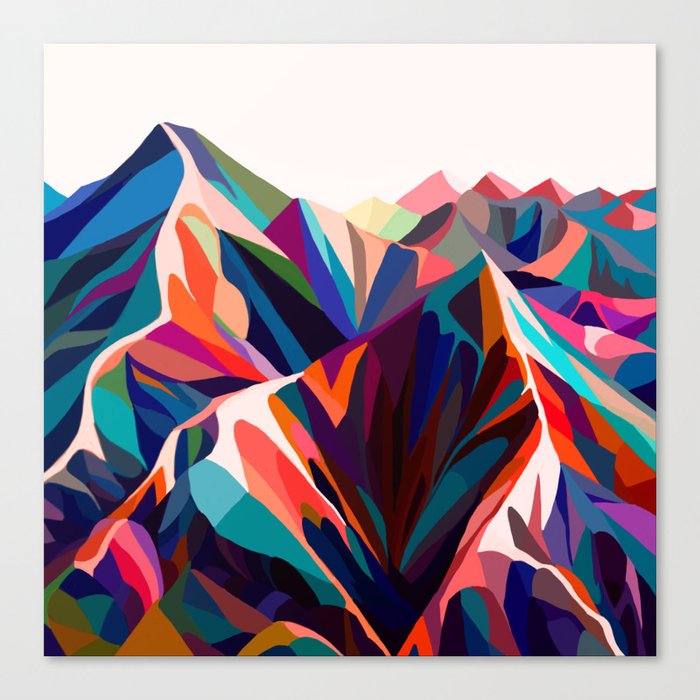 Mountains sunset warm Canvas Print