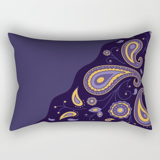 Paisley Purple Pattern Rectangular Pillow