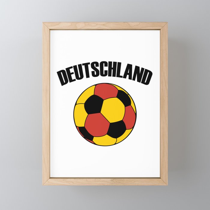 Deutschland Football - Germany Soccer Ball Framed Mini Art Print