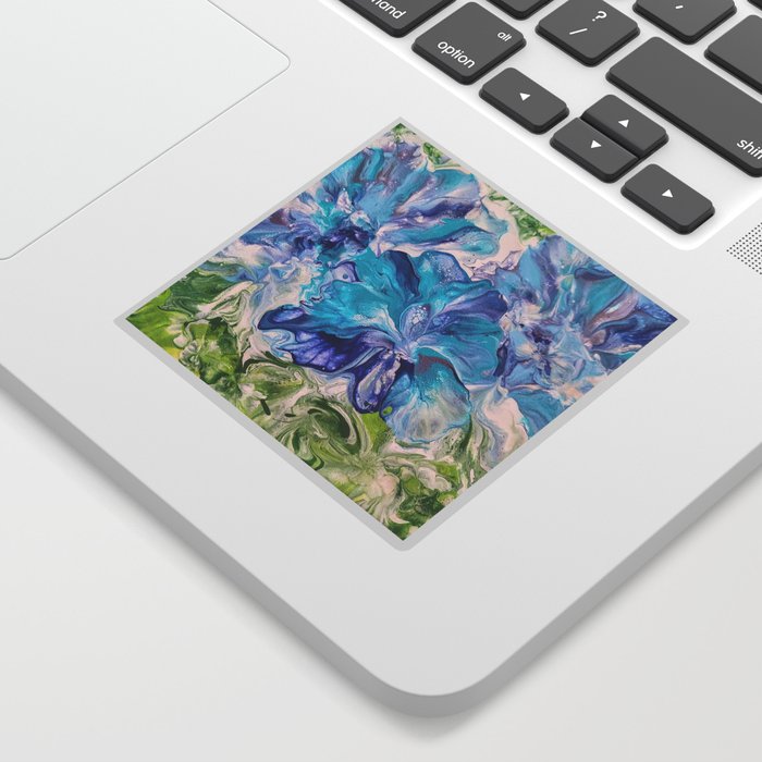 Blue Hibiscus Sticker