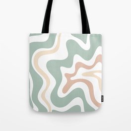 Liquid Swirl Abstract Pattern in Celadon Sage Tote Bag