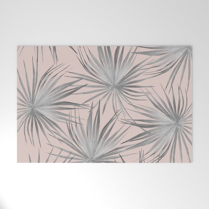 Dushi Fan Palm Bliss #3 #tropical #decor #art #society6 Welcome Mat