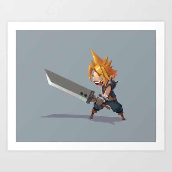 Cloud Strife Art Print