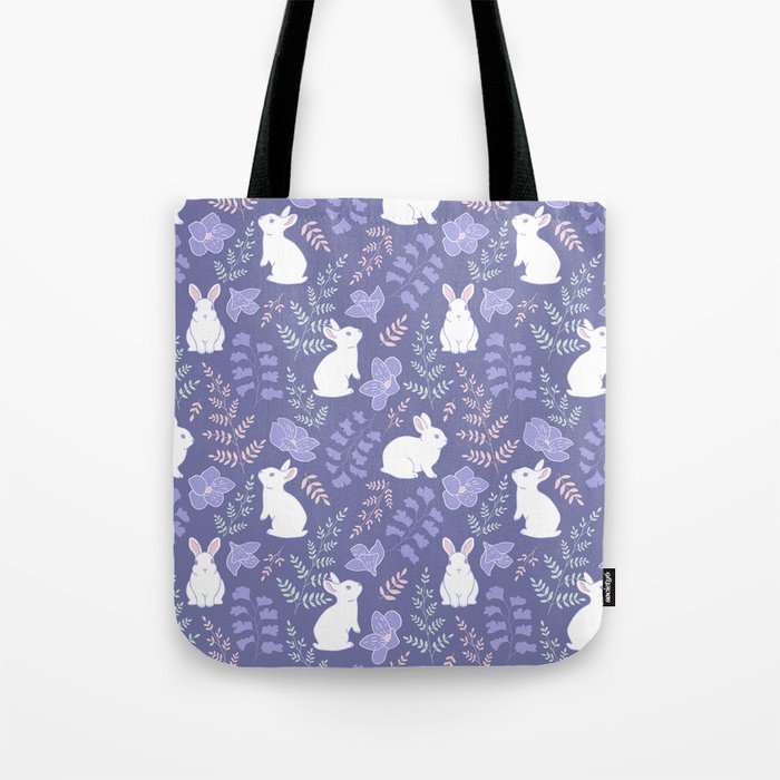 Bunny Purple Pastel Tote Bag
