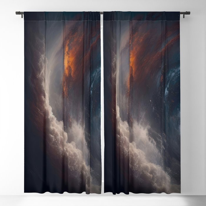 Abstract Clouds Renaissance Painting Michelangelo Style Blackout Curtain