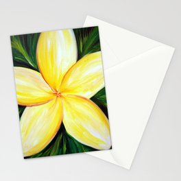 Aloha; White Plumeria Stationery Cards