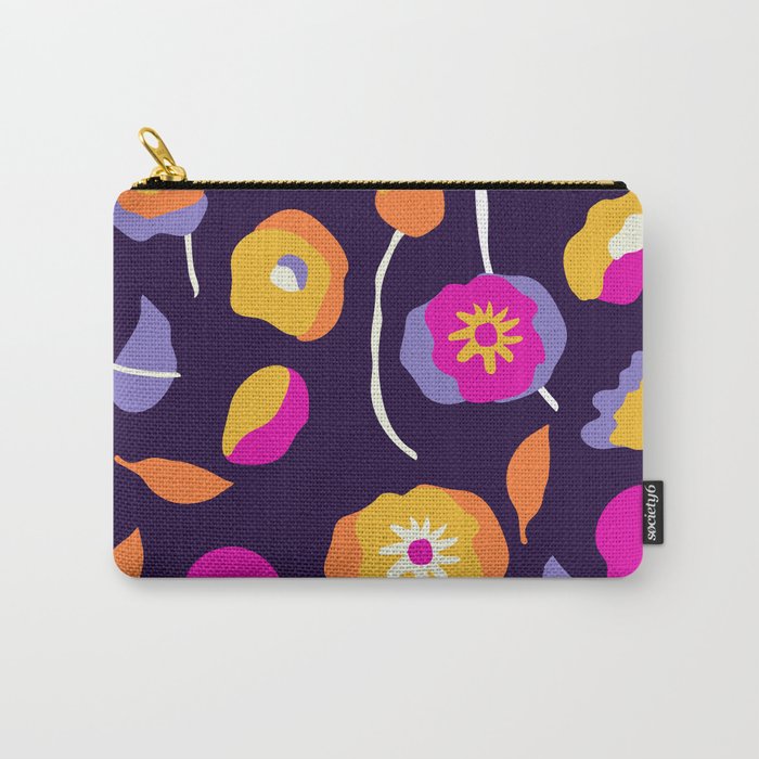 Abstract Dancing Poppies Carry-All Pouch